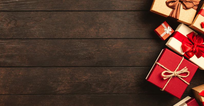 Holiday - Red, White, and Brown Gift Boxes