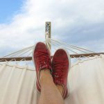 Vacation - Pair of Red-and-white Low-top Sneakers