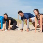 Couples Activities - Couples Getting Ready to Run on the Sand
